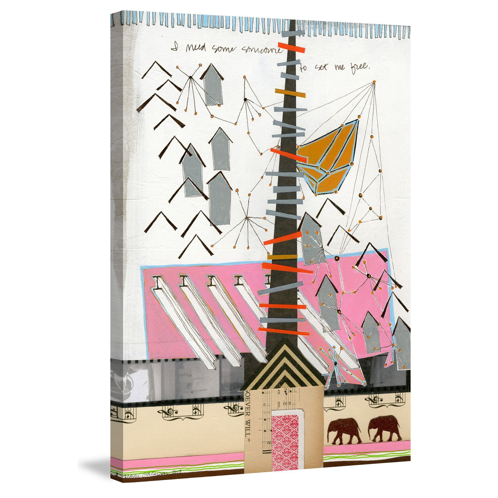 Marmont Hill Structure to Set Me Free Painting on Wrapped Canvas