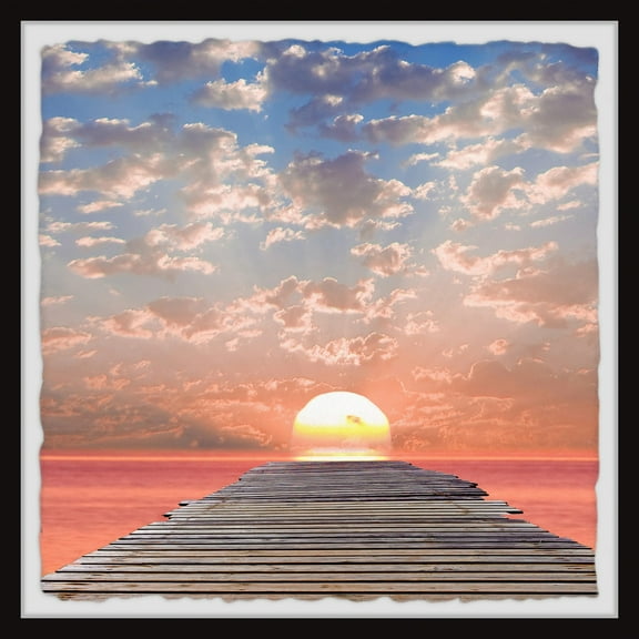 Marmont Hill Stunning Sunset Framed Wall Art, 12" x 12"