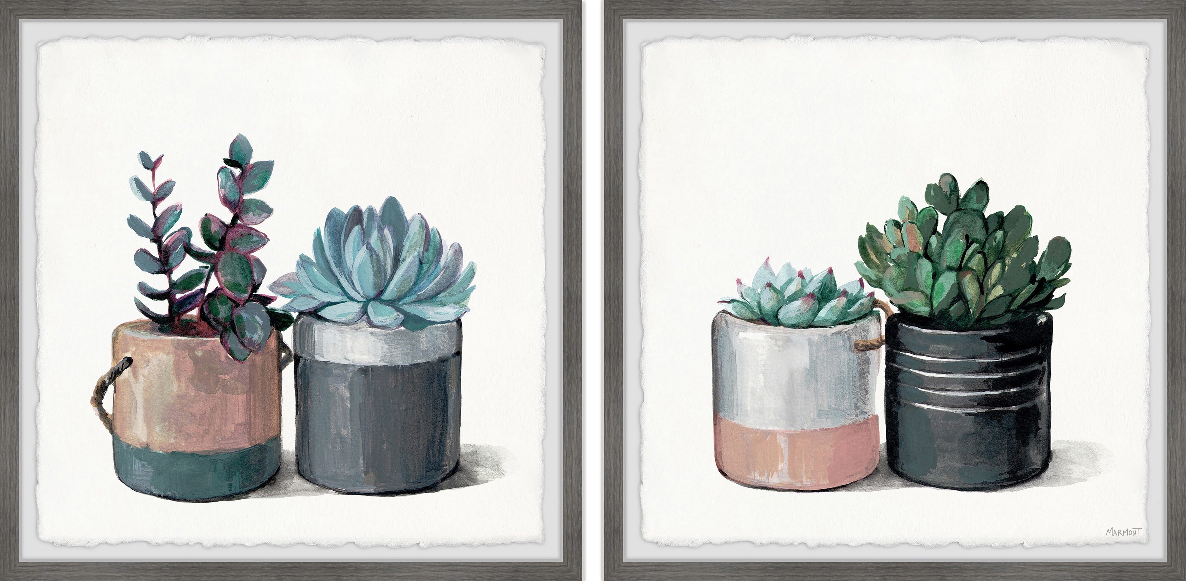 Marmont Hill Succulent Planters Diptych
