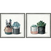 Marmont Hill Succulent Planters Diptych