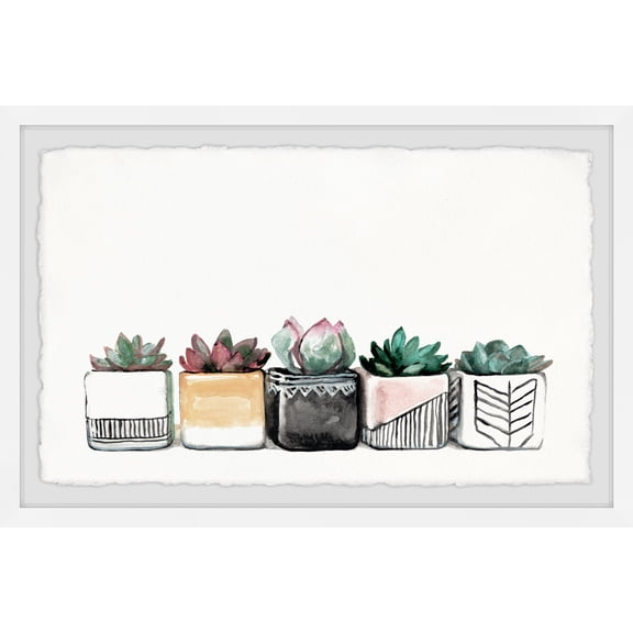 Marmont Hill Succulent Quintet II Framed Wall Art