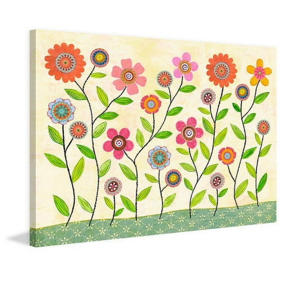 Marmont Hill "Summer Blooms" by Sascalia Painting Print on Wrapped Canvas