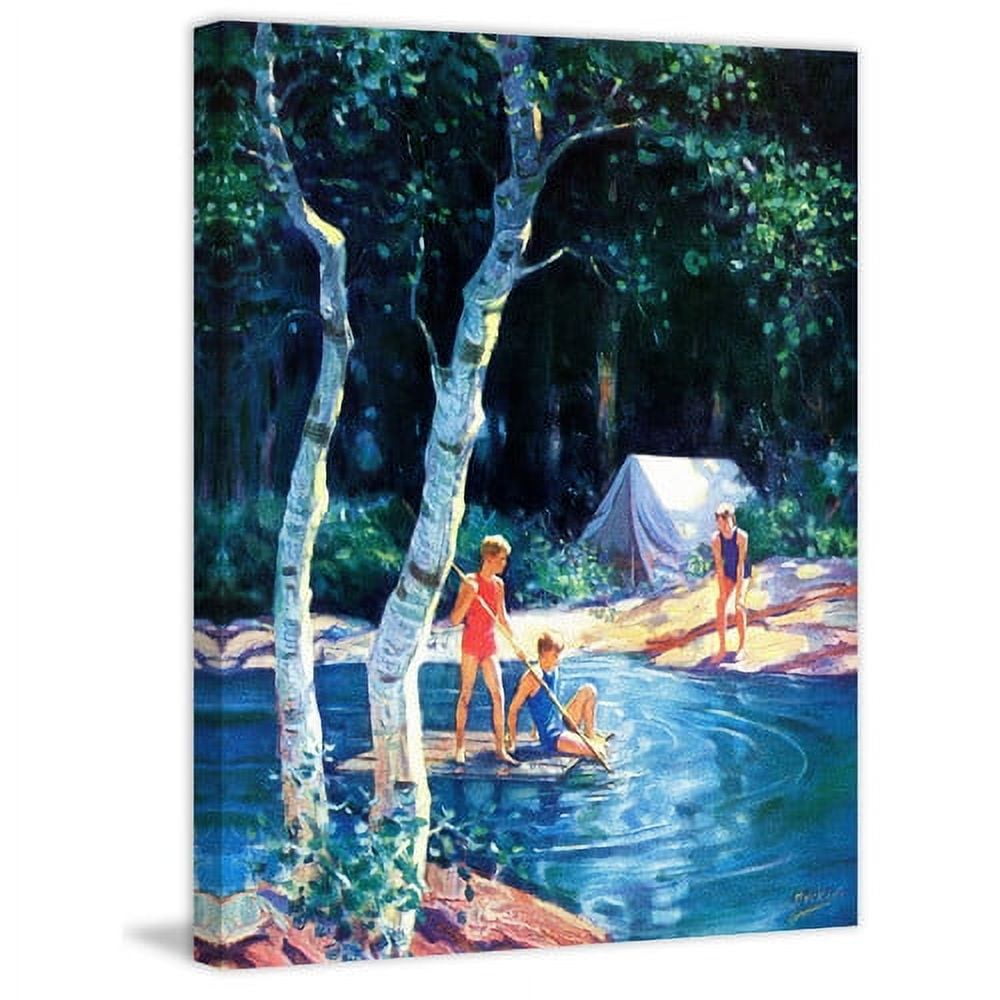Marmont Hill - "Summer Camping" Painting Print on Wrapped Canvas