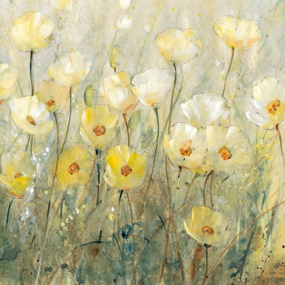 Summer Bloom Yellow and White Floral Canvas Art