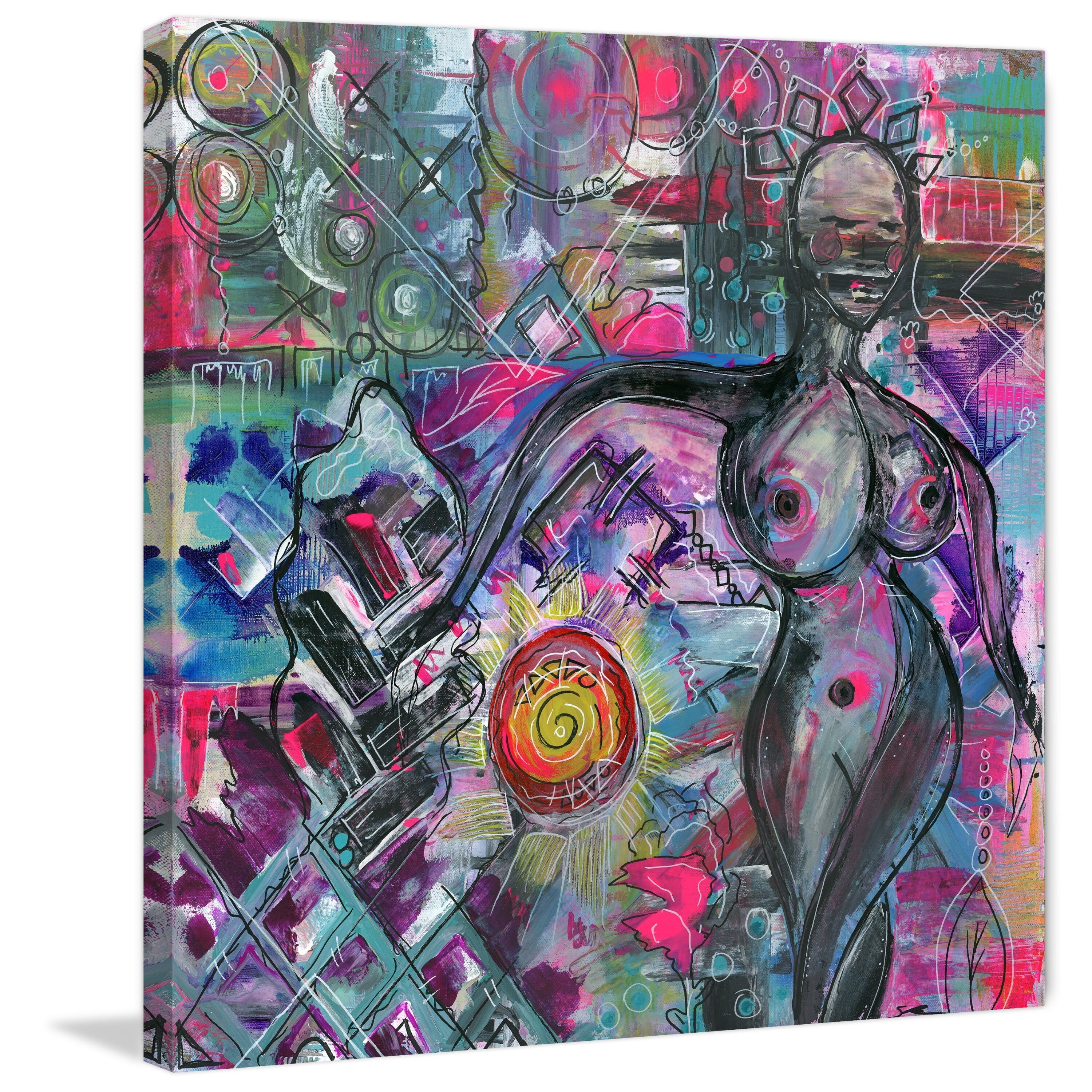 Marmont Hill "Sun Goddess" by Sloane Kady Painting Print on Wrapped Canvas
