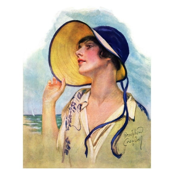 Marmont Hill - "Sun Hat" Painting Print on Wrapped Canvas