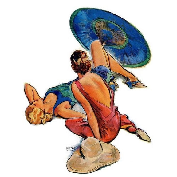 Marmont Hill "Sunbathers" by John LaGatta Painting Print on Canvas