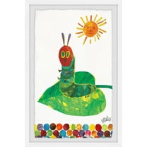 Marmont Hill Sunning Caterpillar By Eric Carle Framed Wall Art, 8.00" x 1.50"