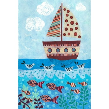 Marmont Hill Sunny Sailing Canvas Wall Art