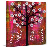 Marmont Hill "Sunset Tree" by Sascalia Painting Print on Wrapped Canvas