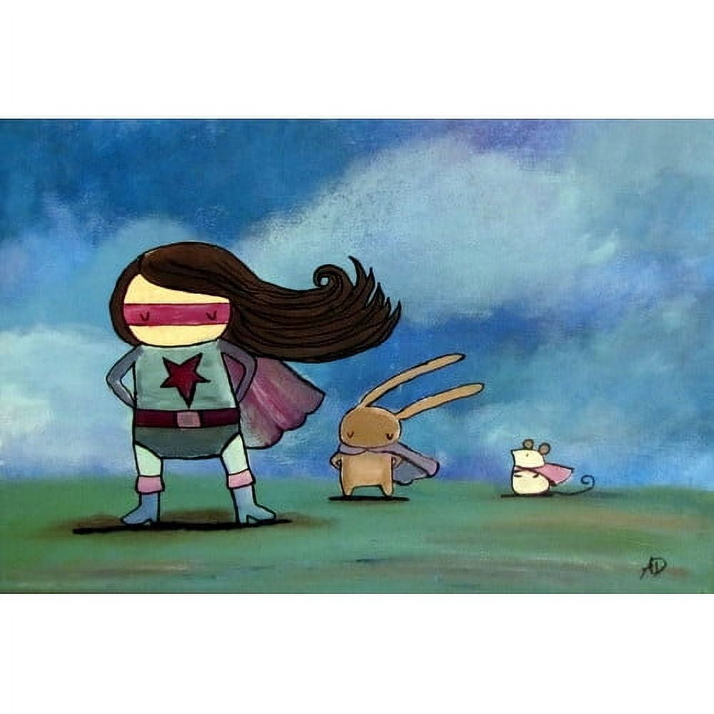 Marmont Hill "Super Heroes" by Andrea Doss Painting Print on Wrapped Canvas