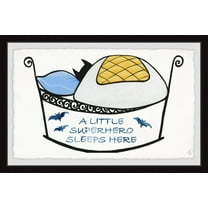 Marmont Hill Superhero Bed Framed Wall Art, 12.00" x 1.50"
