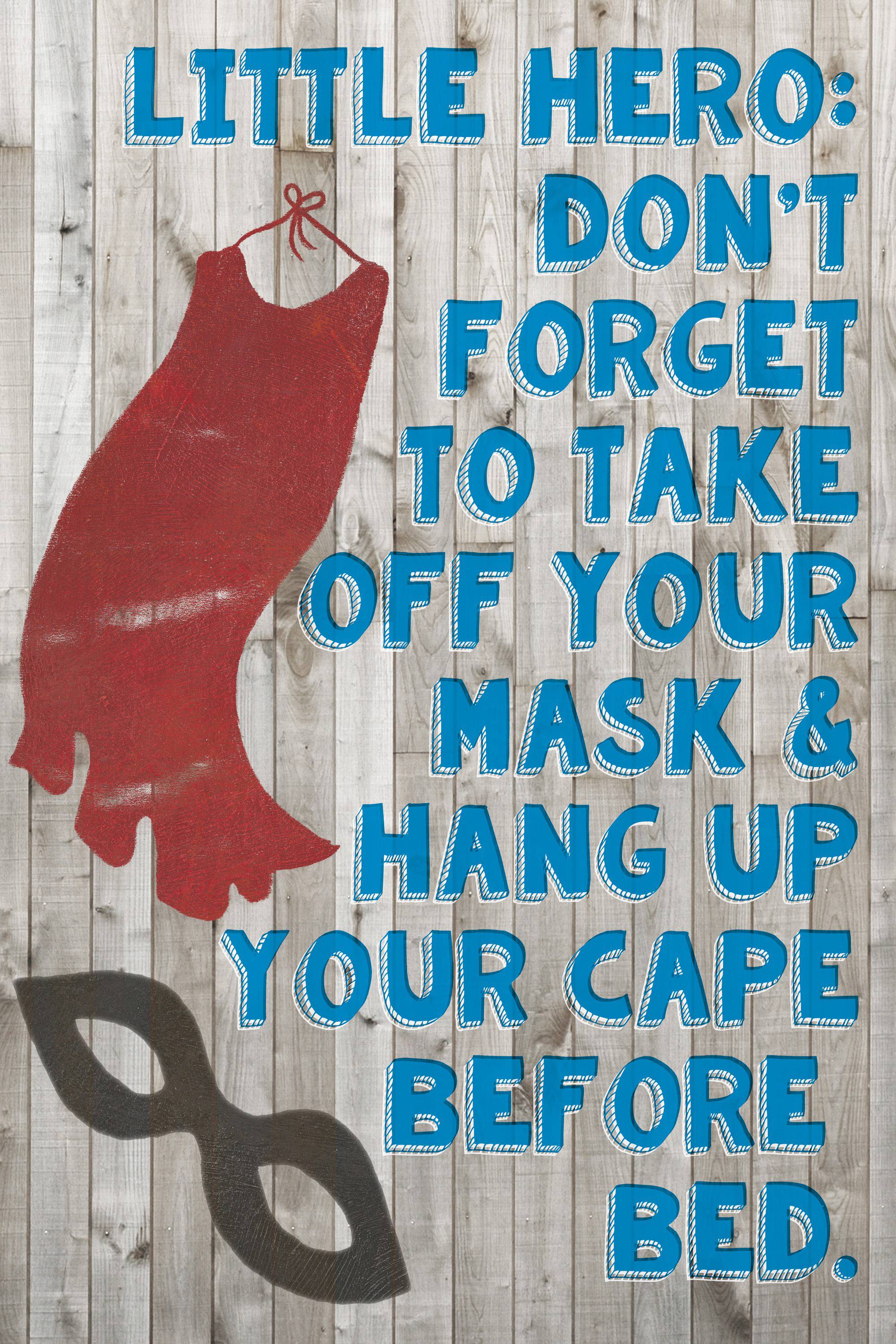 Marmont Hill Superhero Bedtime Rules Canvas Wall Art