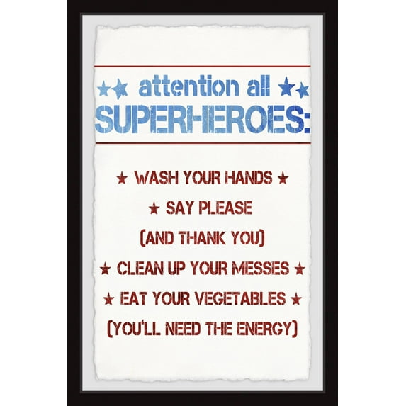 Marmont Hill Superhero House Rules Framed Wall Art