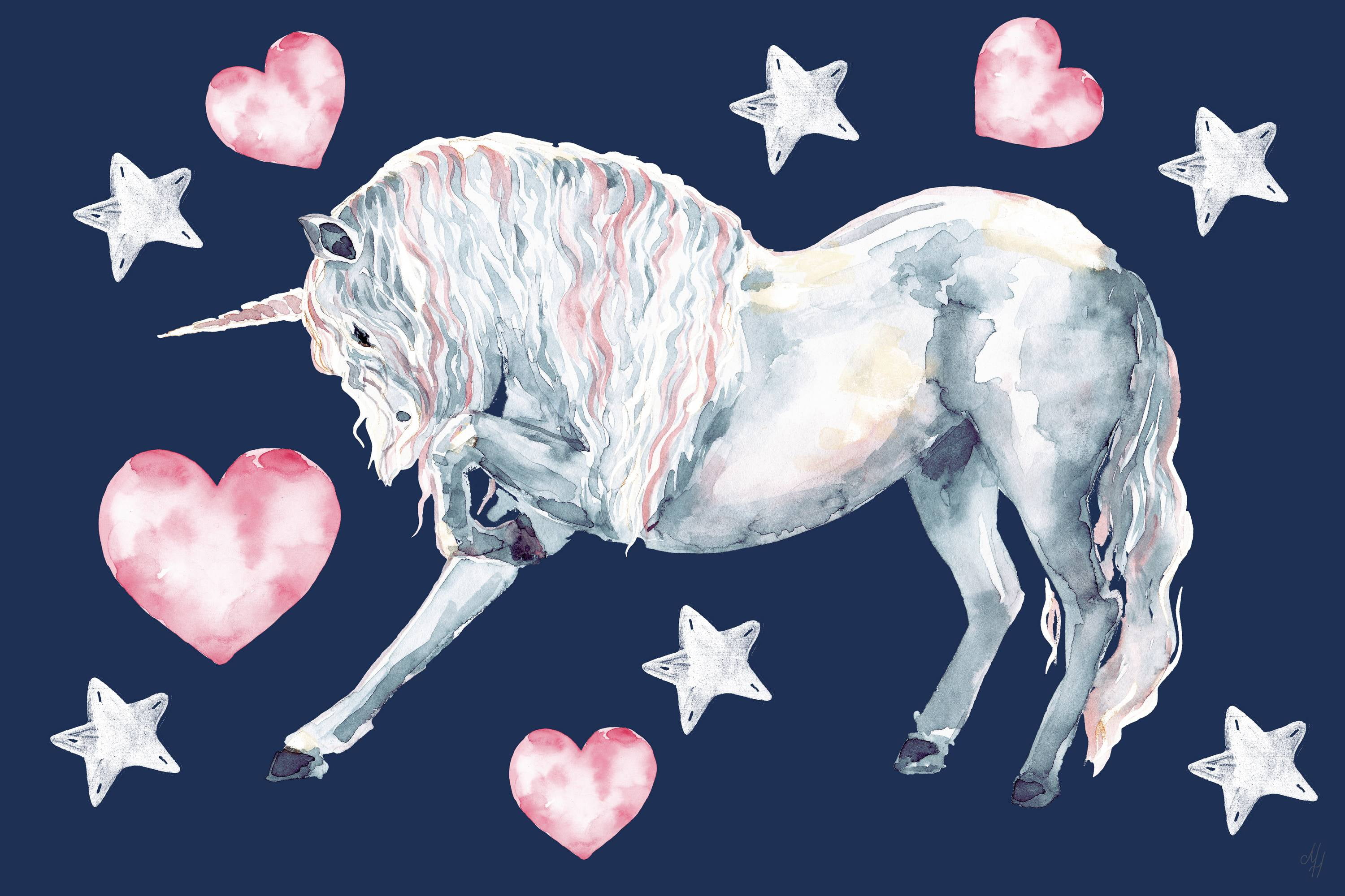 Marmont Hill Superstar Unicorn Canvas Wall Art
