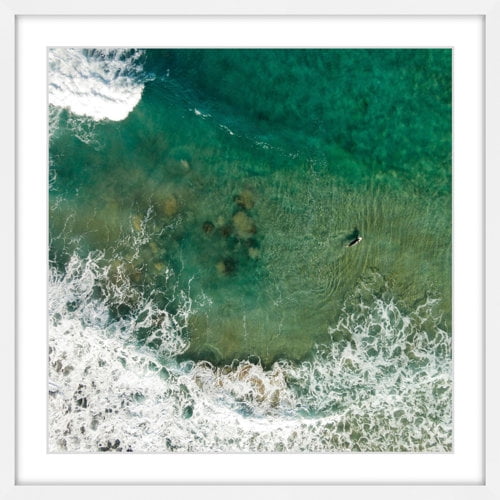 Marmont Hill "Surf Crash" By Karolis Janulis Framed Painting Art Print, 32.0" x 1.5"