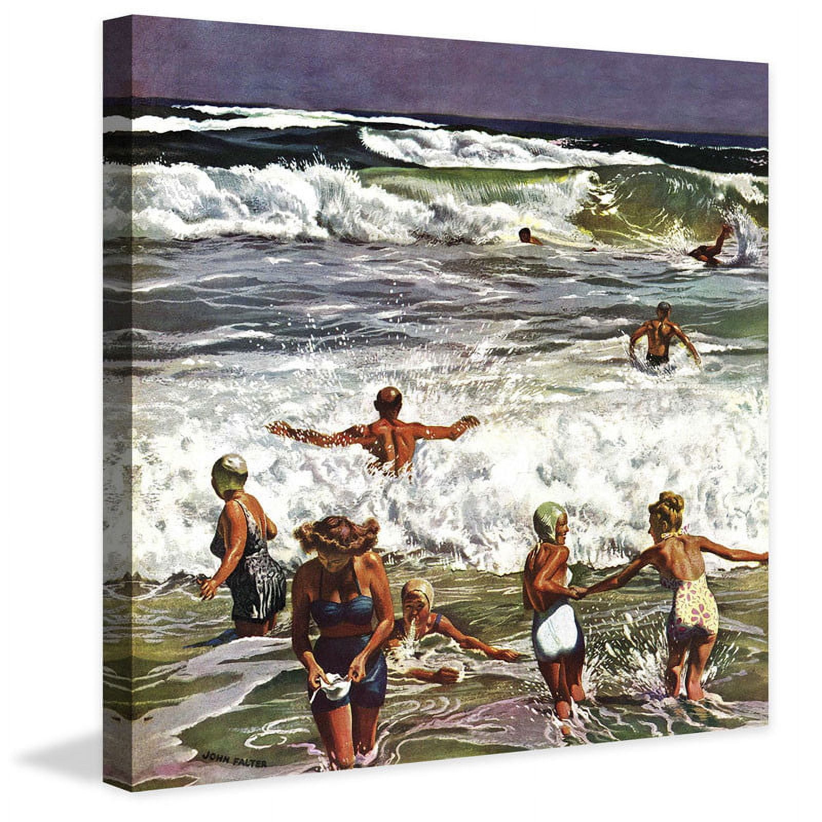 Marmont Hill "Surf Swimming" by John Falter Painting Print on Canvas