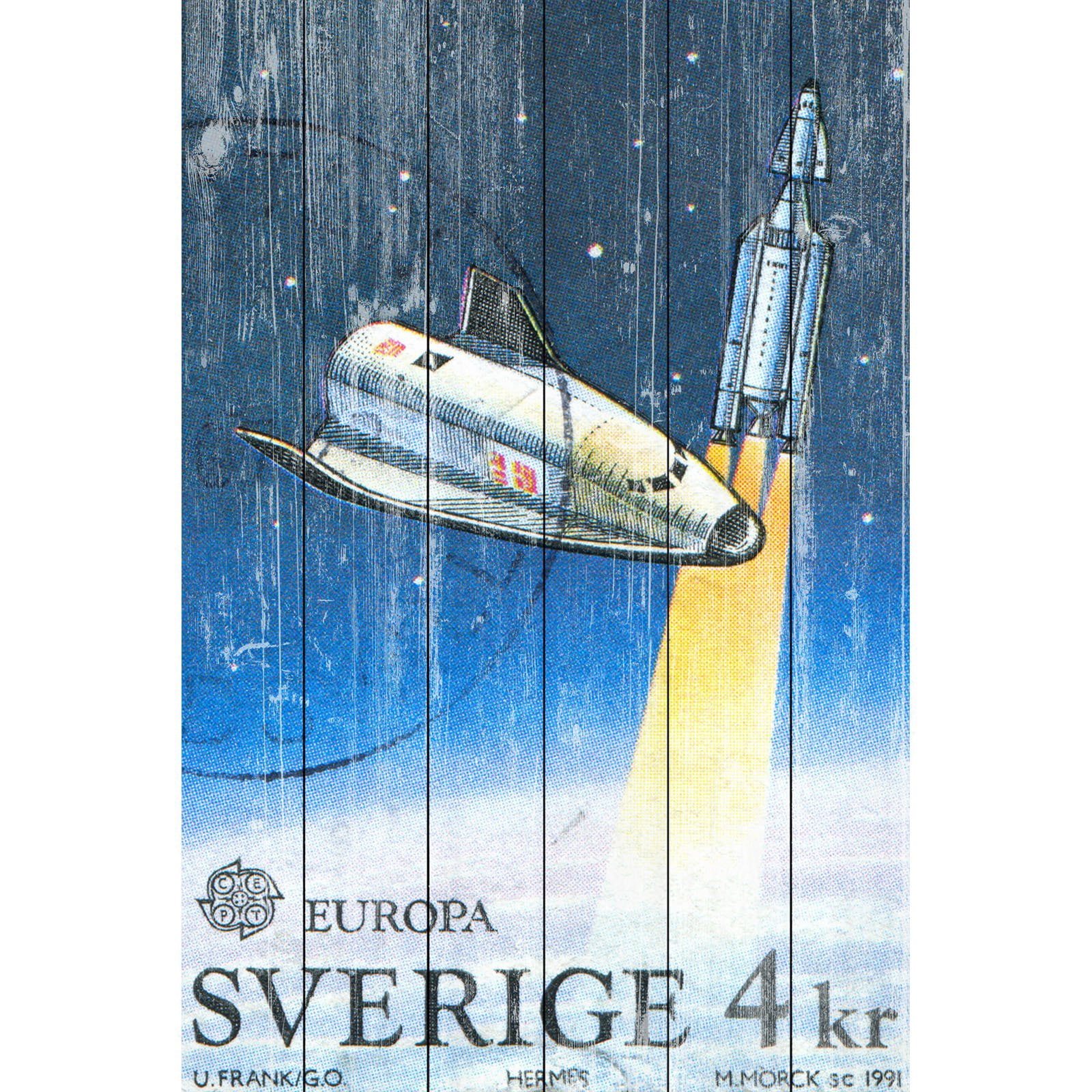 Marmont Hill Sverige Painting Print on White Wood