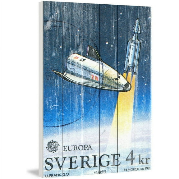 Marmont Hill - "Sverige" Painting Print on White Wood