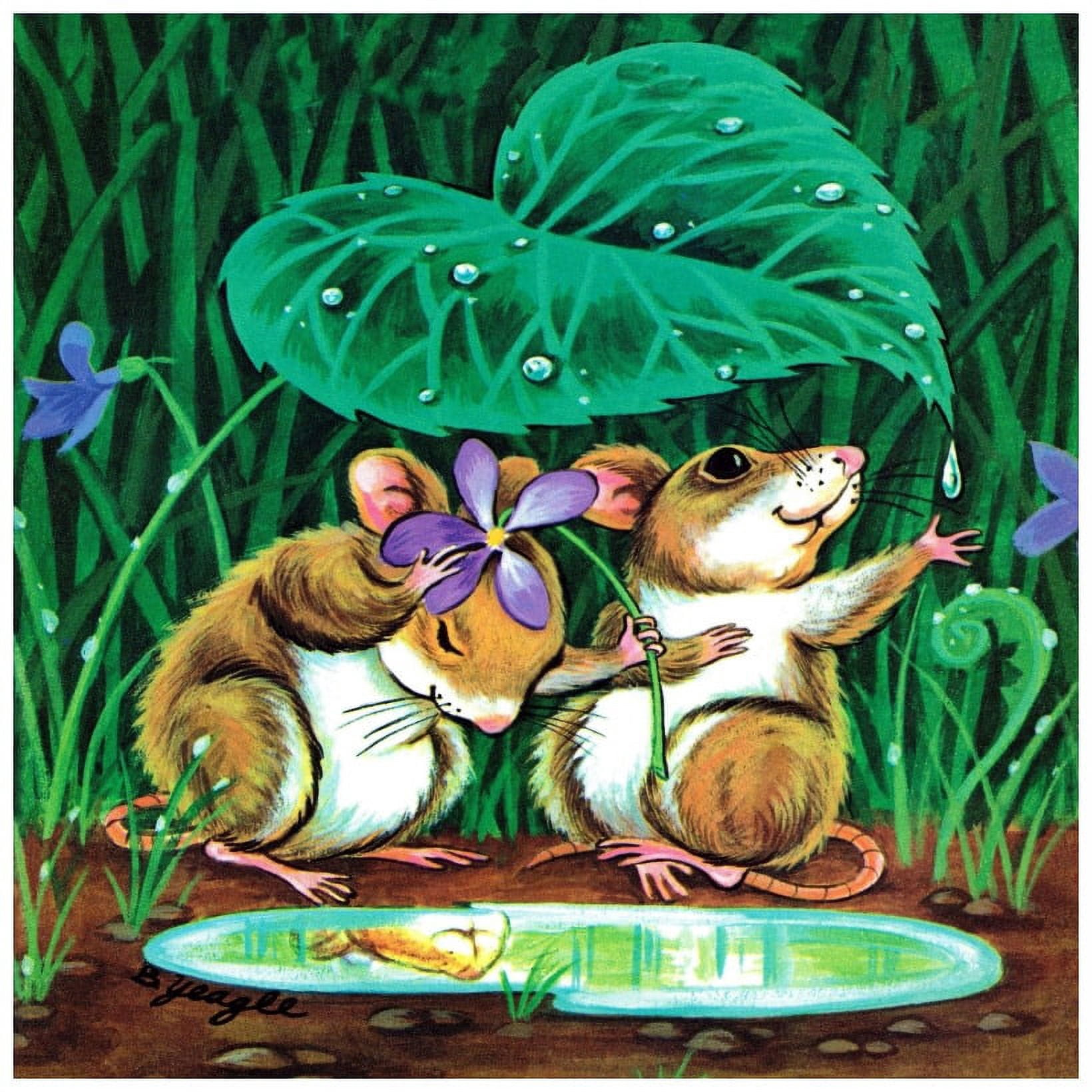 Marmont Hill "Sweet Mouses" by Curtis Painting Print on Canvas