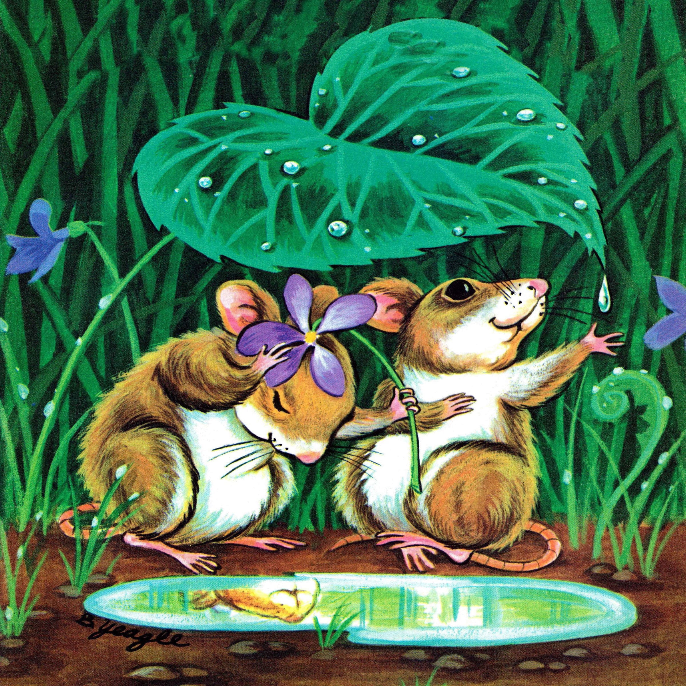Marmont Hill "Sweet Mouses" by Curtis Painting Print on Canvas