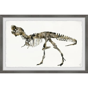 Marmont Hill T-Re x Fossil Framed Wall Art, 12.00" x 1.50"