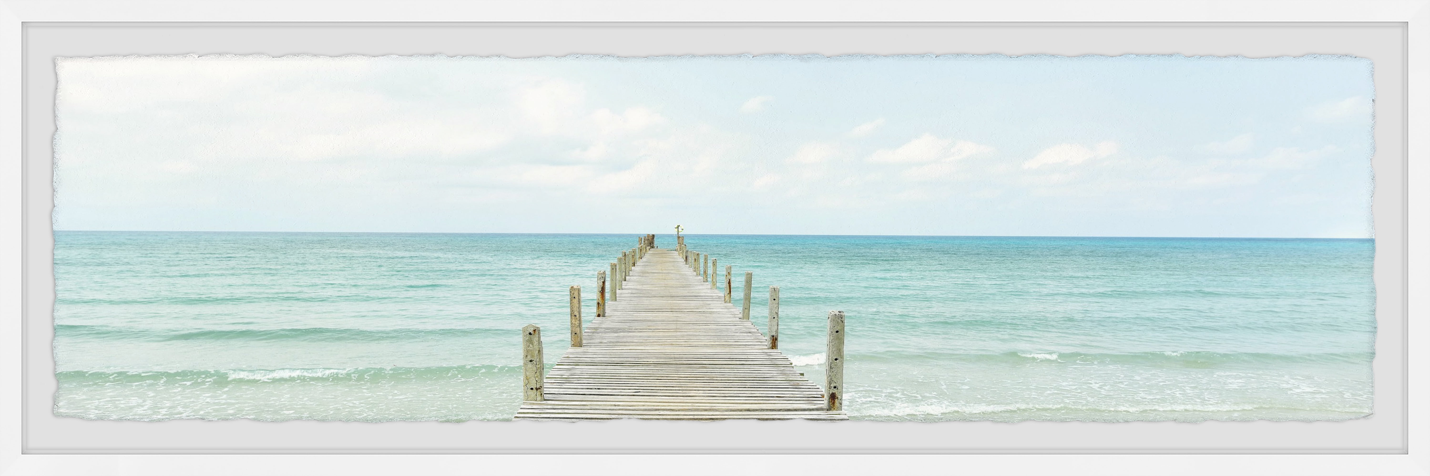 Take Me to the Beach Framed Coastal Print in Blue and White