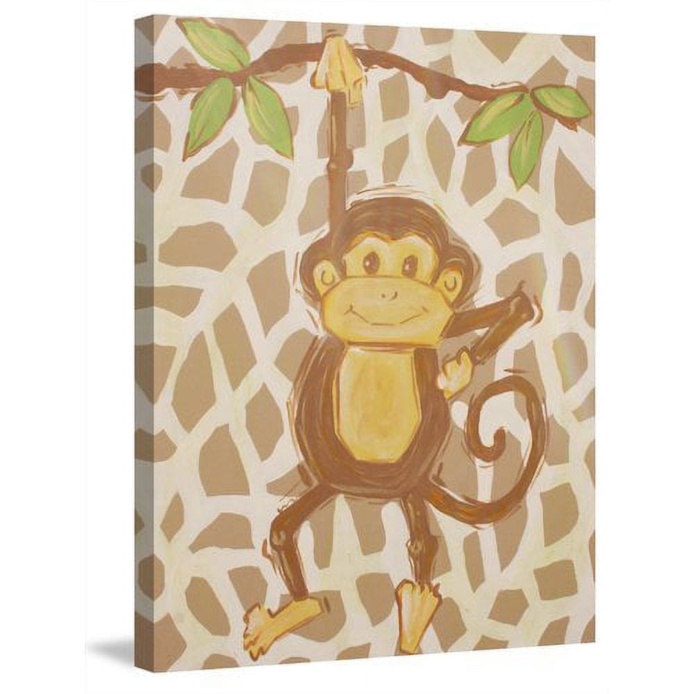 Marmont Hill "Tan Monkey" by Reesa Qualia Painting Print on Wrapped Canvas