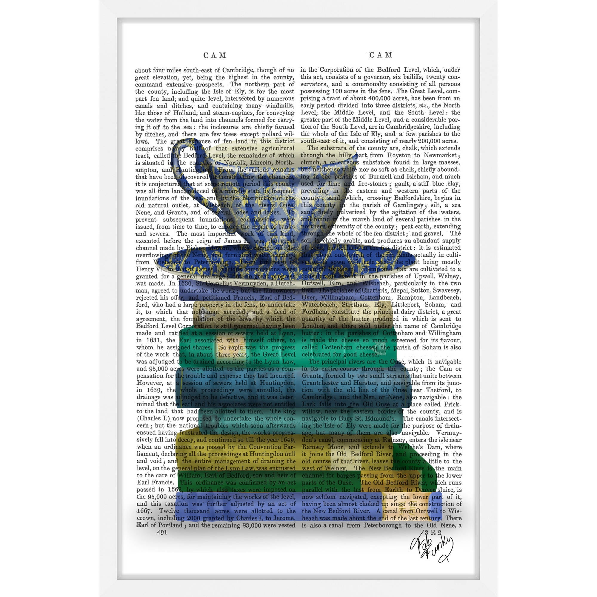 Marmont Hill "Teacup and Books" Framed Painting Print