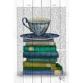 thumbnail image 1 of Marmont Hill "Teacup and Books" Painting Print on White Wood, 1 of 5
