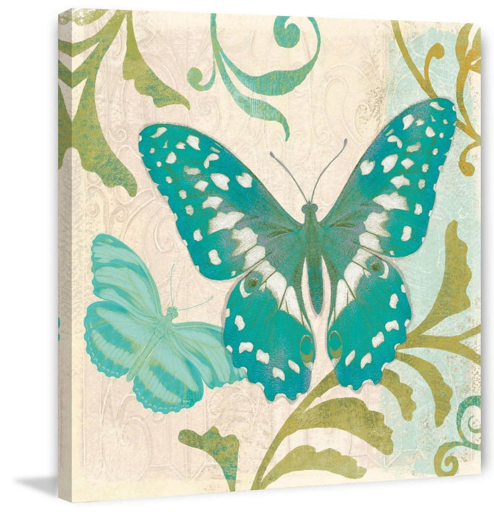 Marmont Hill "Teal Butterfly" Painting Print on Canvas