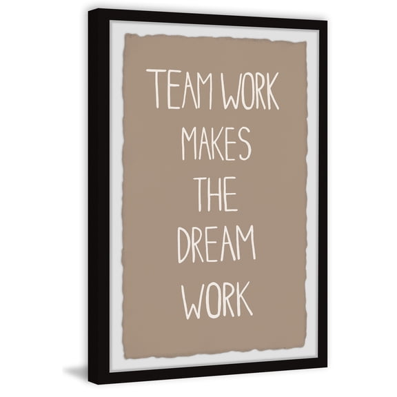 Marmont Hill Team Work Dream Work Framed Painting Print