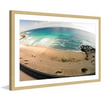 MARMONT HILL  - 'Telescopic Beach View' by Karolis Janulis Framed Painting Print - Multi 30 x 20