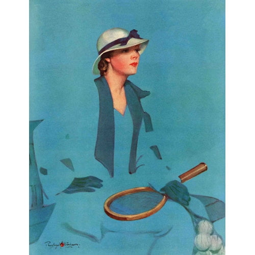 Marmont Hill Tennis in Blue by Penrhyn Stanlaws Painting Print on Canvas