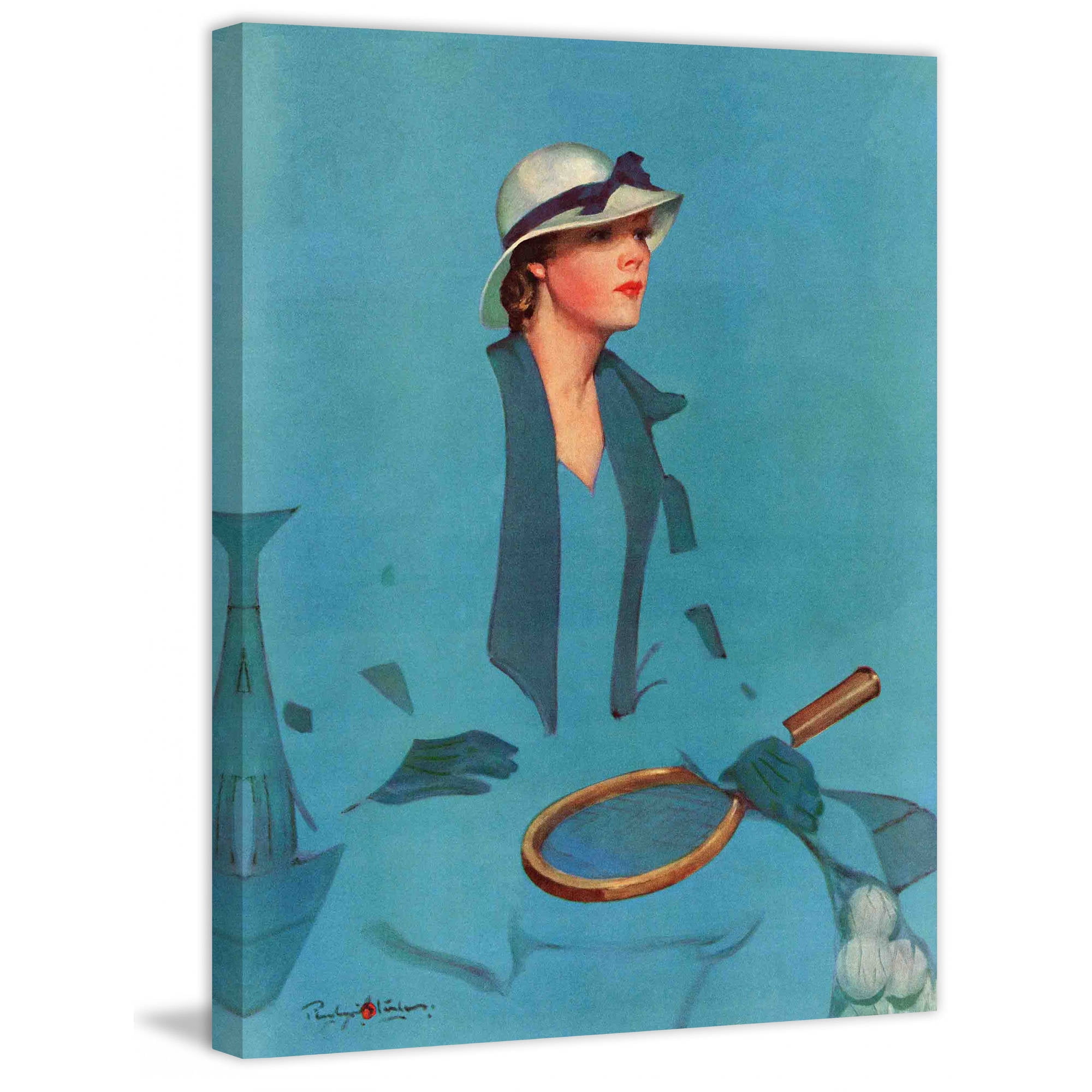 Marmont Hill Tennis in Blue by Penrhyn Stanlaws Painting Print on Canvas