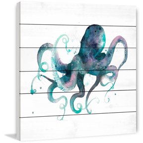 Marmont Hill "Tentacles II" Painting Print on White Wood