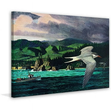 Marmont Hill "Terns in Flight" Painting Print on Wrapped Canvas