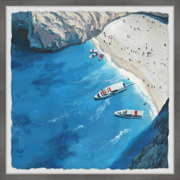 Marmont Hill The Beach Is Calling Framed Wall Art, 12.00" x 1.50"