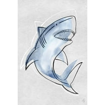 Marmont Hill The Big Shark Canvas Wall Art