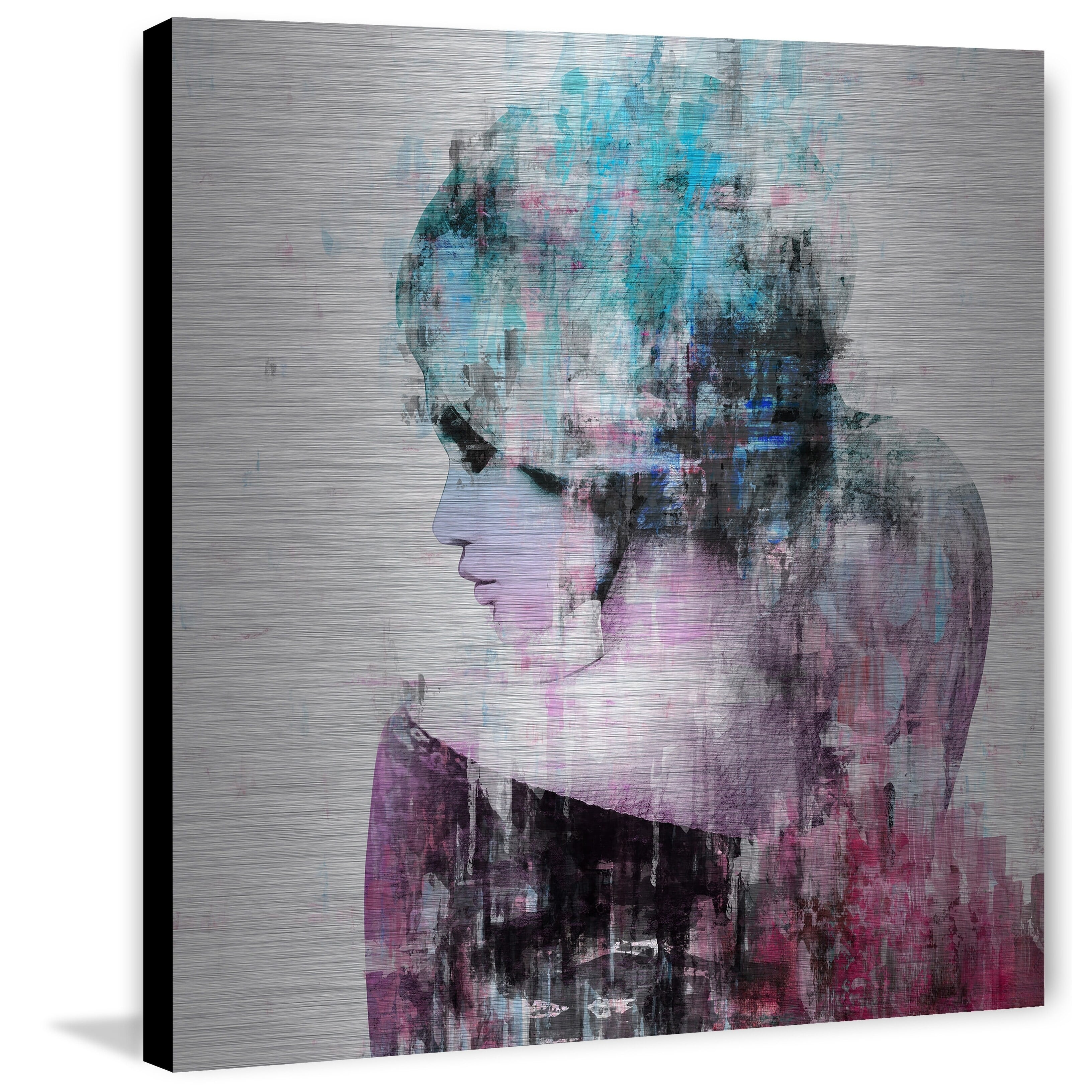 Marmont Hill "The Blue Scarf" Painting Print on Brushed Aluminum