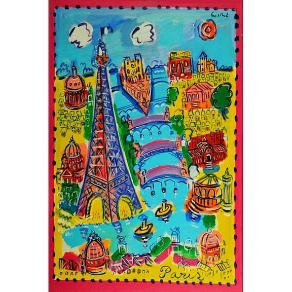 Marmont Hill "The Bridges of Paris" by Wayne Ensrud Painting Print on Canvas