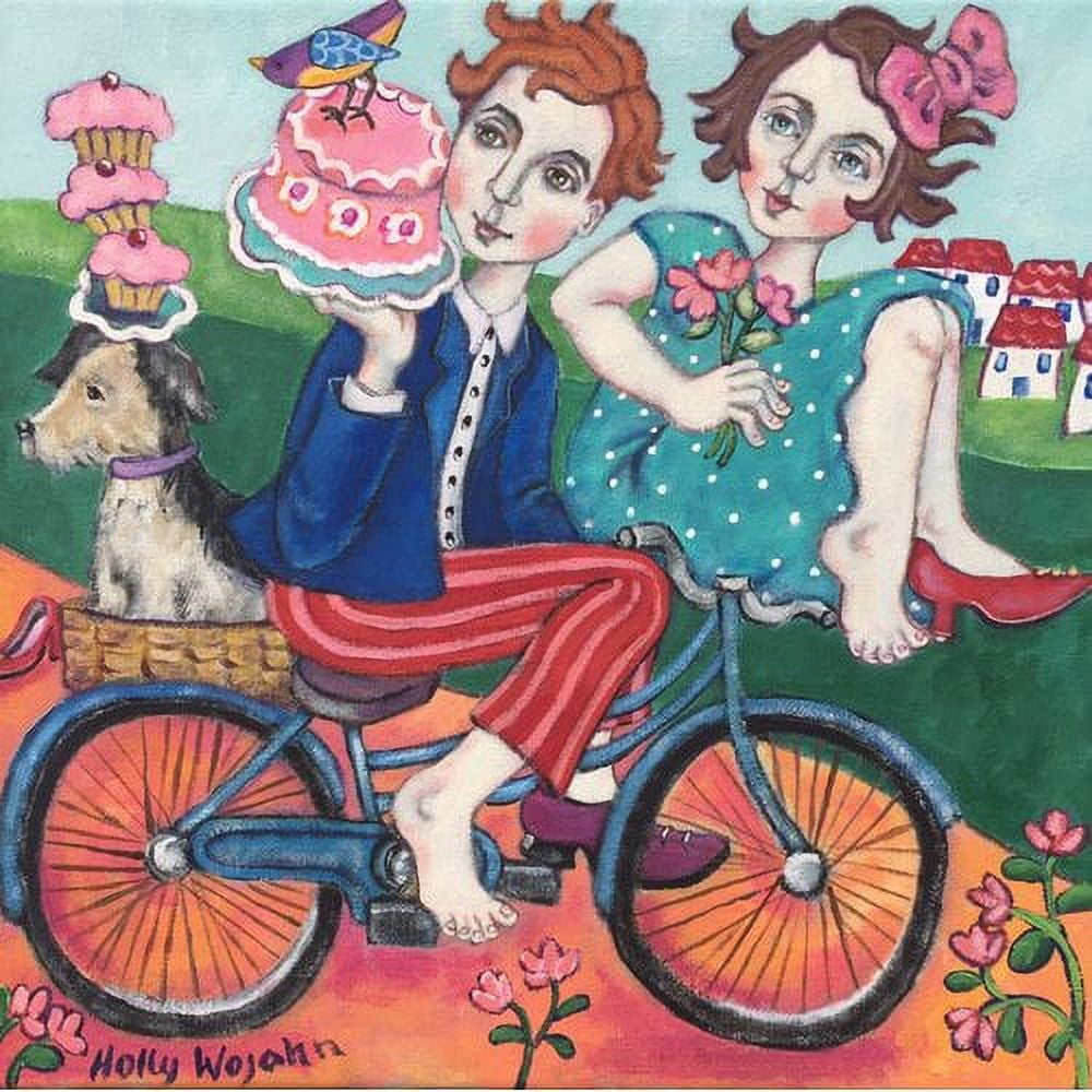 Marmont Hill "The Cake Getaway" by Holly Wojahn Painting Print on Wrapped Canvas
