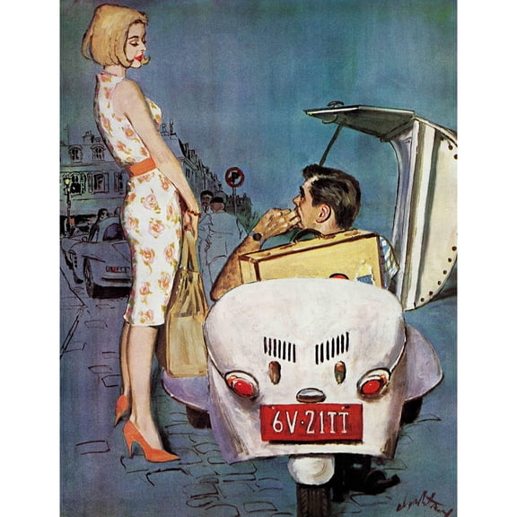 Marmont Hill "The Casanova Car" by Coby Whitmore Painting Print on Canvas