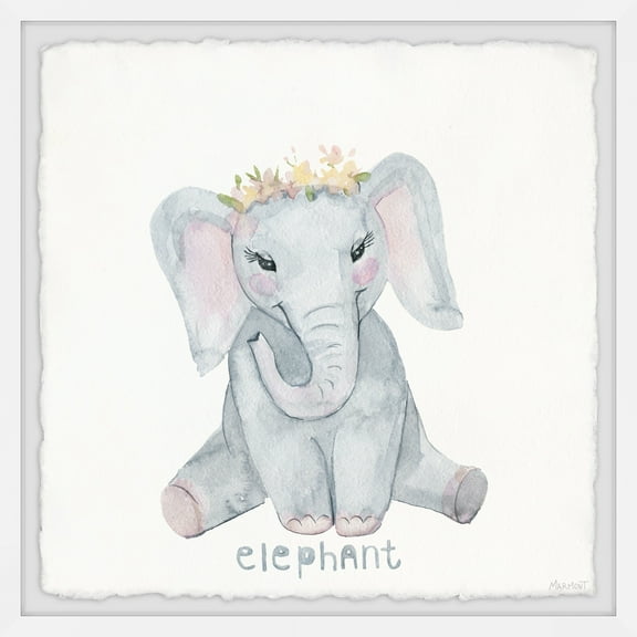 Marmont Hill The Elephant Squat Framed Painting Print