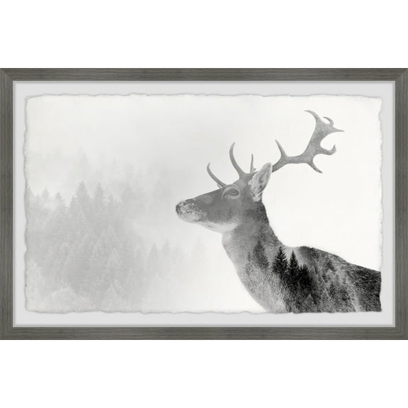 Marmont Hill The Forest and the Deer Framed Wall Art, 8" x 12"