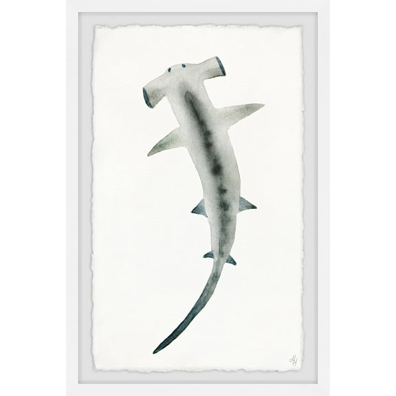 Marmont Hill The Hammerhead Framed Wall Art, 8.00" x 1.50"