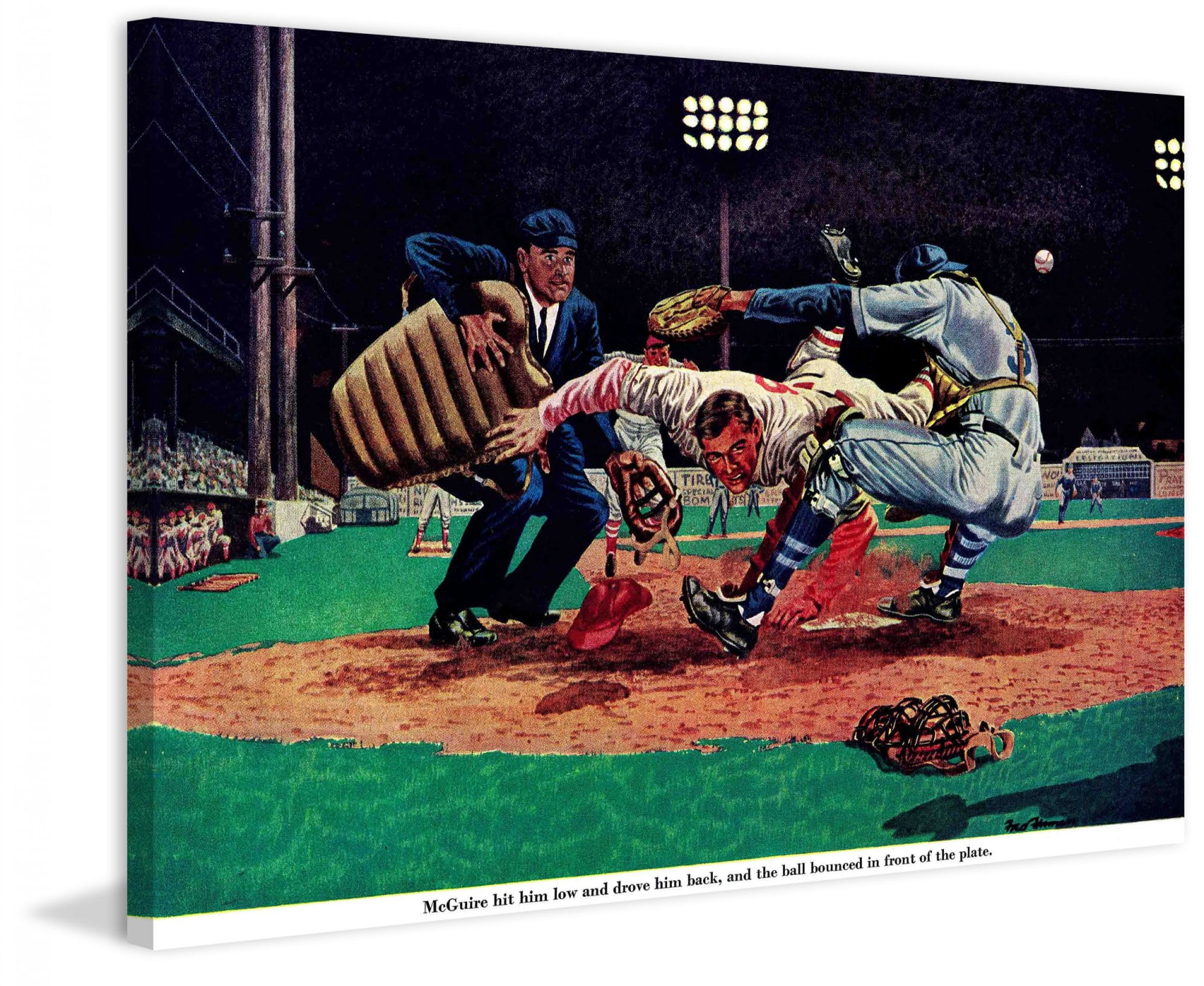 Marmont Hill Inc Marmont Hill - "The Last Out" by Fred Freeman Painting Print on Canvas - Multi-color