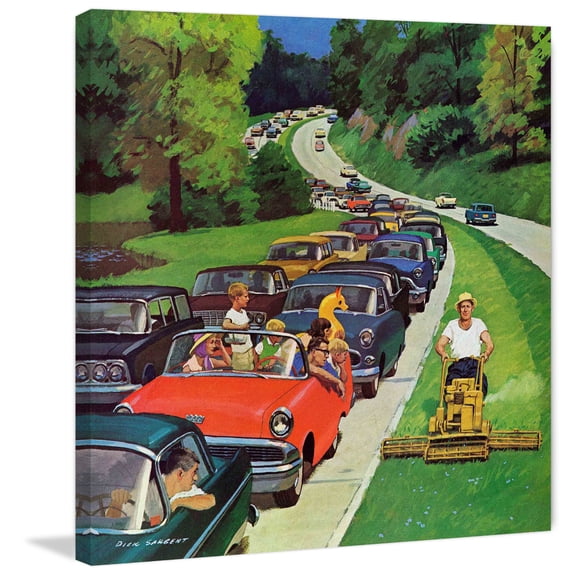 Marmont Hill "The Lawn Mower" Painting Print on Canvas