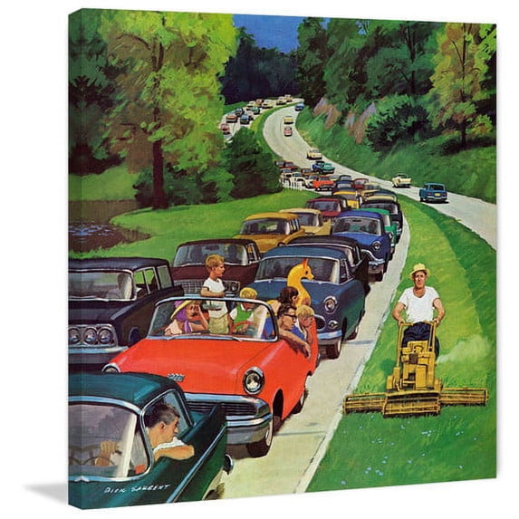 Marmont Hill "The Lawn Mower" Painting Print on Canvas