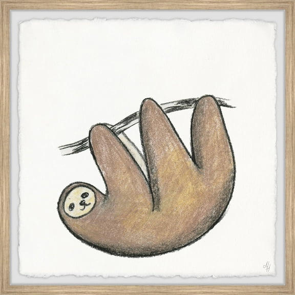 Marmont Hill The Lazy Sloth Framed Wall Art